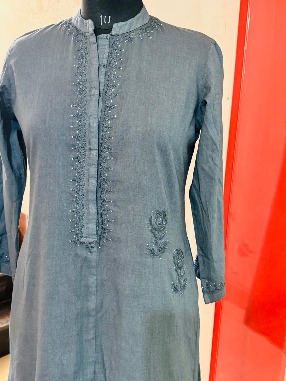 Multi coloured Chikankari Kurta