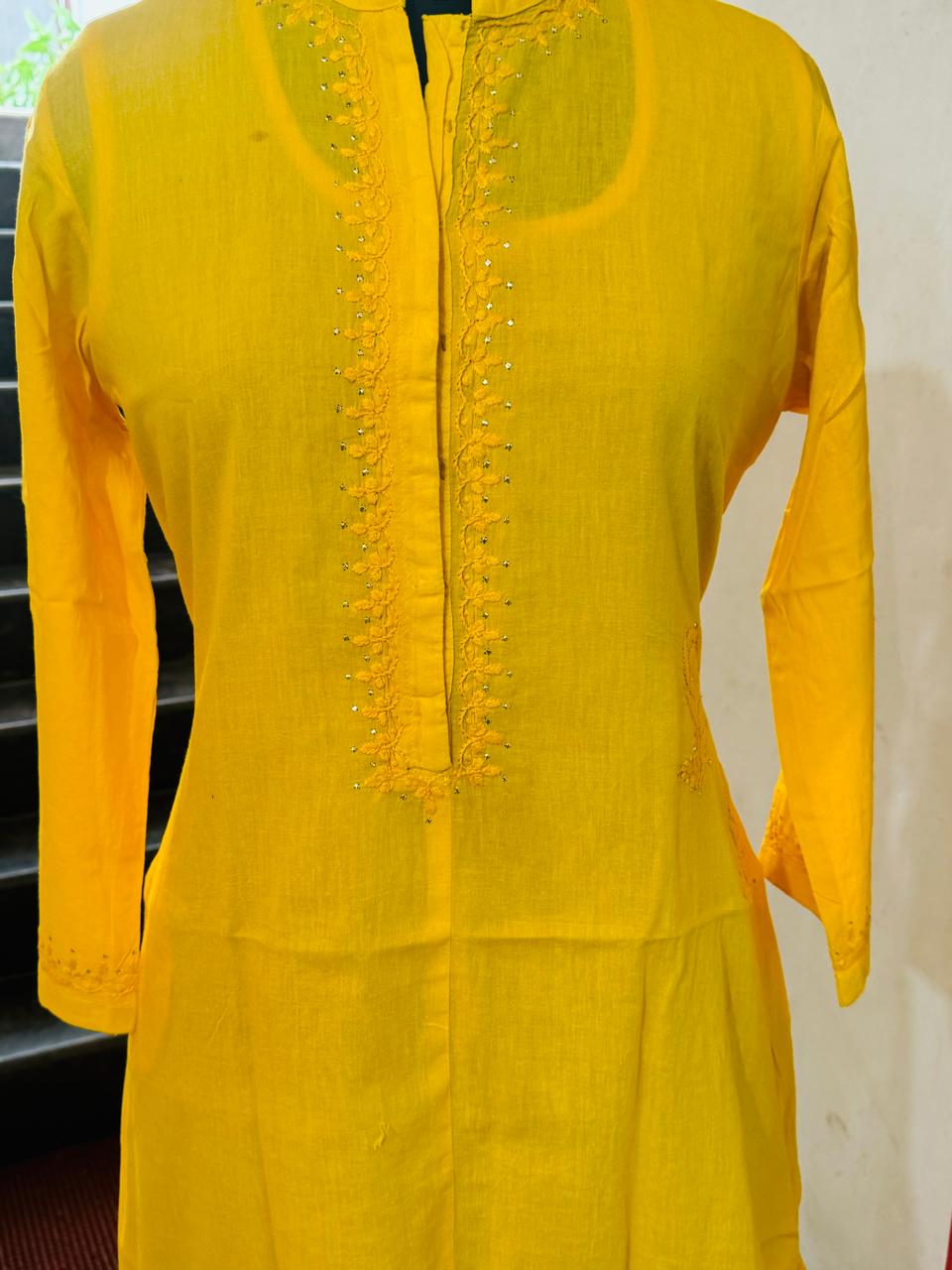 Multi coloured Chikankari Kurta